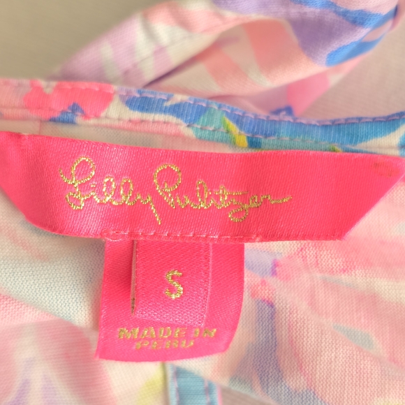 Lilly Pulitzer Pima Cotton Margot Halter S Tassel Tropical Resort Vacation Dress - Picture 2 of 16